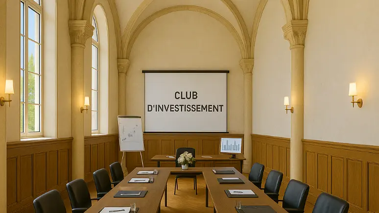 Réunion d'un business club dans une salle modulable du domaine L’Écrin du Monastère à Montferrand-le-Château, un lieu idéal pour événements business près de Besançon.